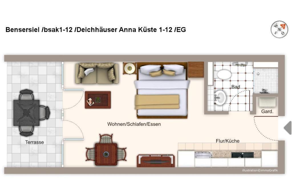 Deichhaeuser Anna Kueste Deichhaeuser Anna Kueste 1-12 Apartamento Bensersiel Exterior foto